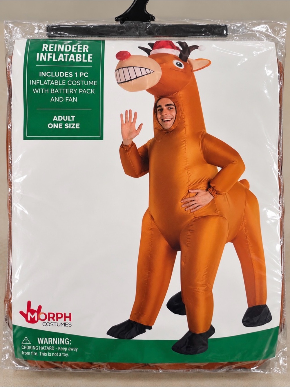 Adult Brown Reindeer Inflatable Costume